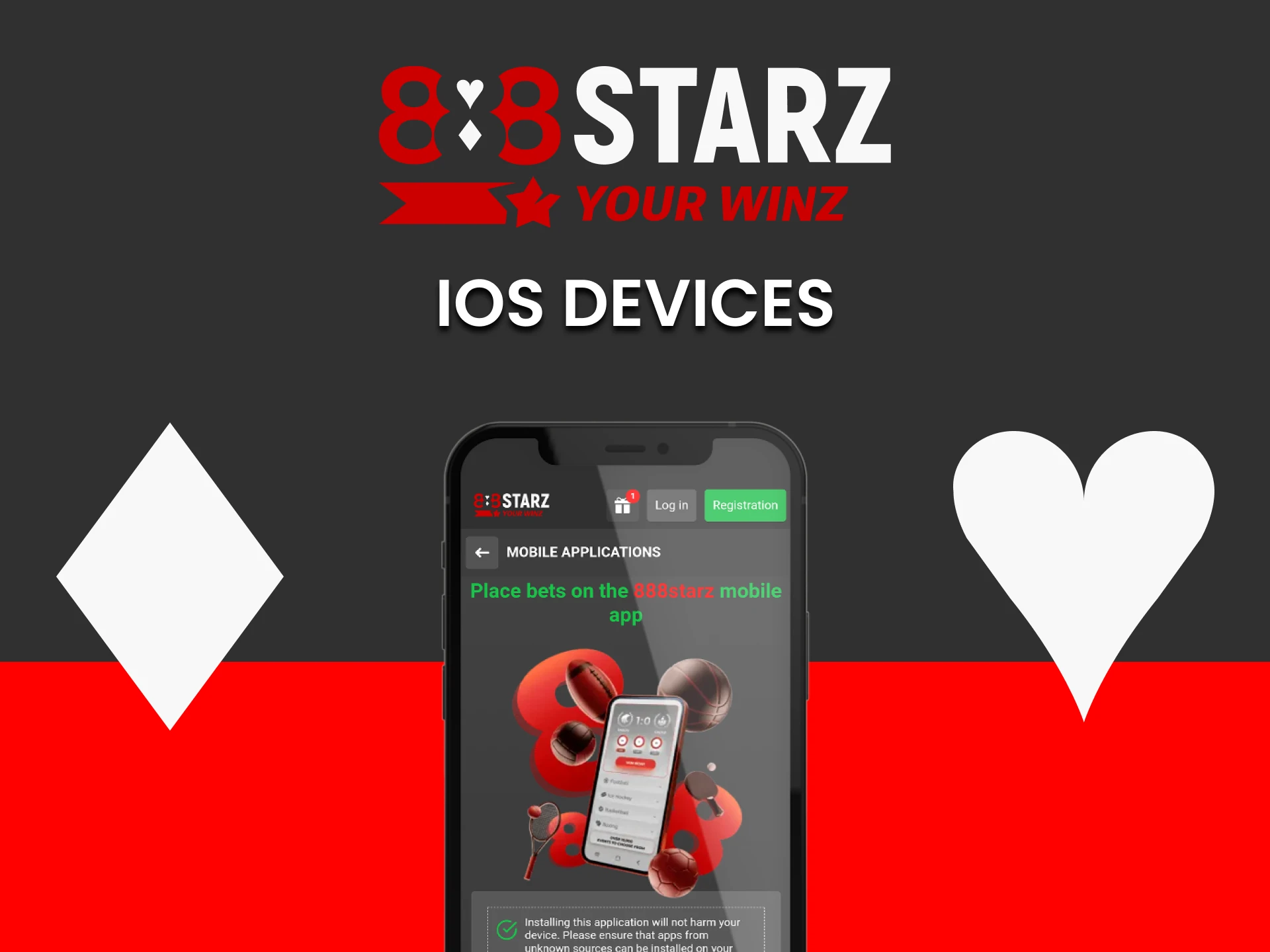 Which iOS devices support the 888starz app?