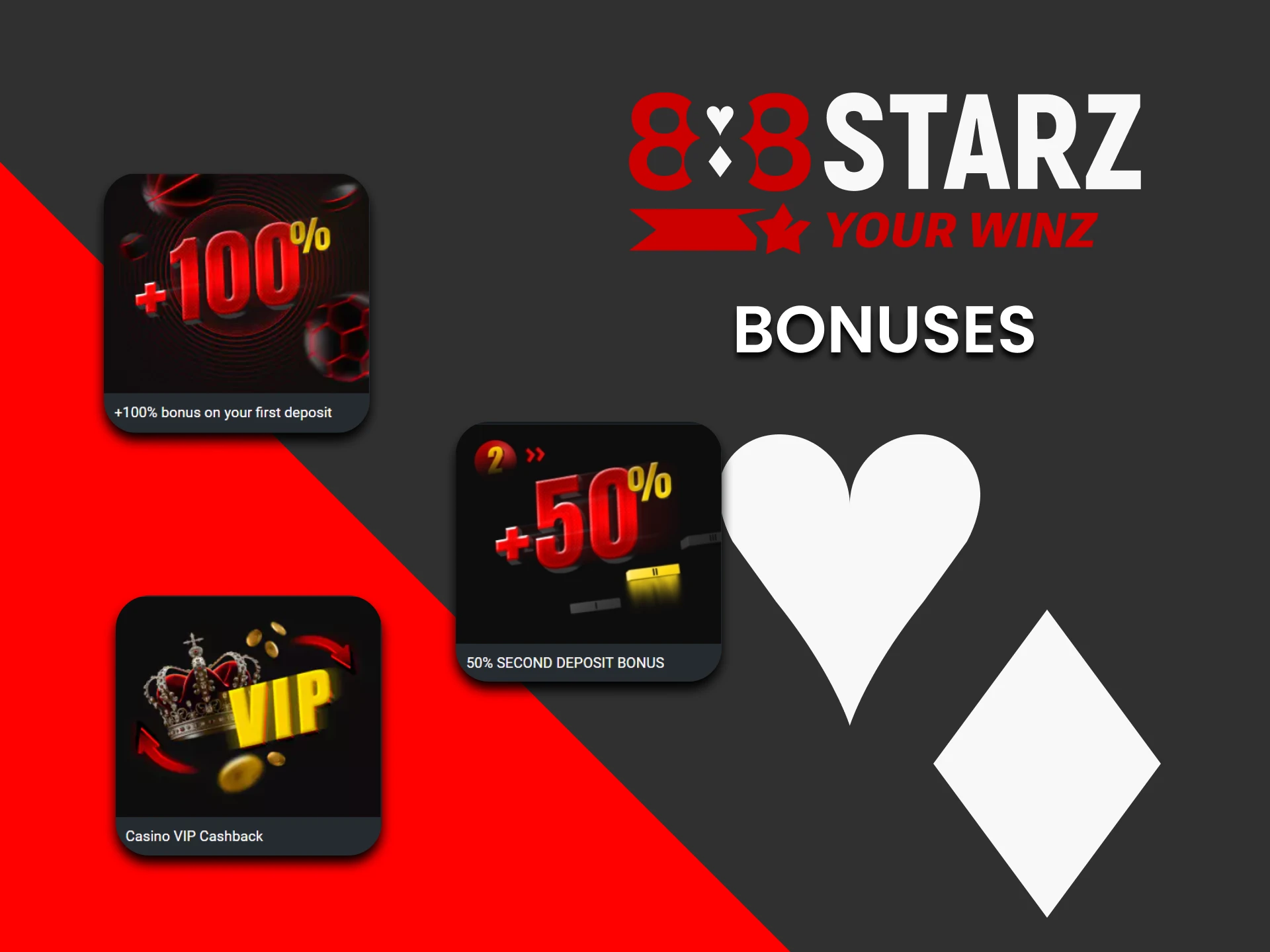 There are many bonuses on the 888starz website.