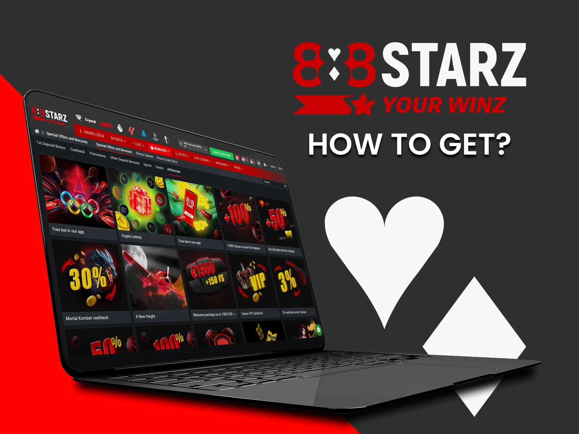 Get bonuses from 888starz.