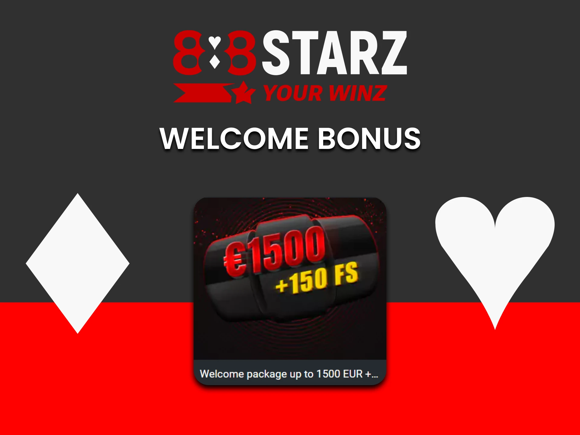 Get your 888starz casino welcome bonus.