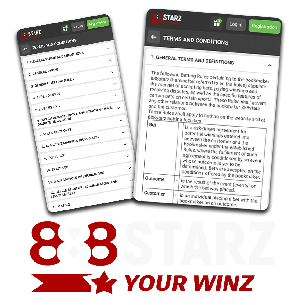 Read the 888Starz terms and conditions in Nepal.