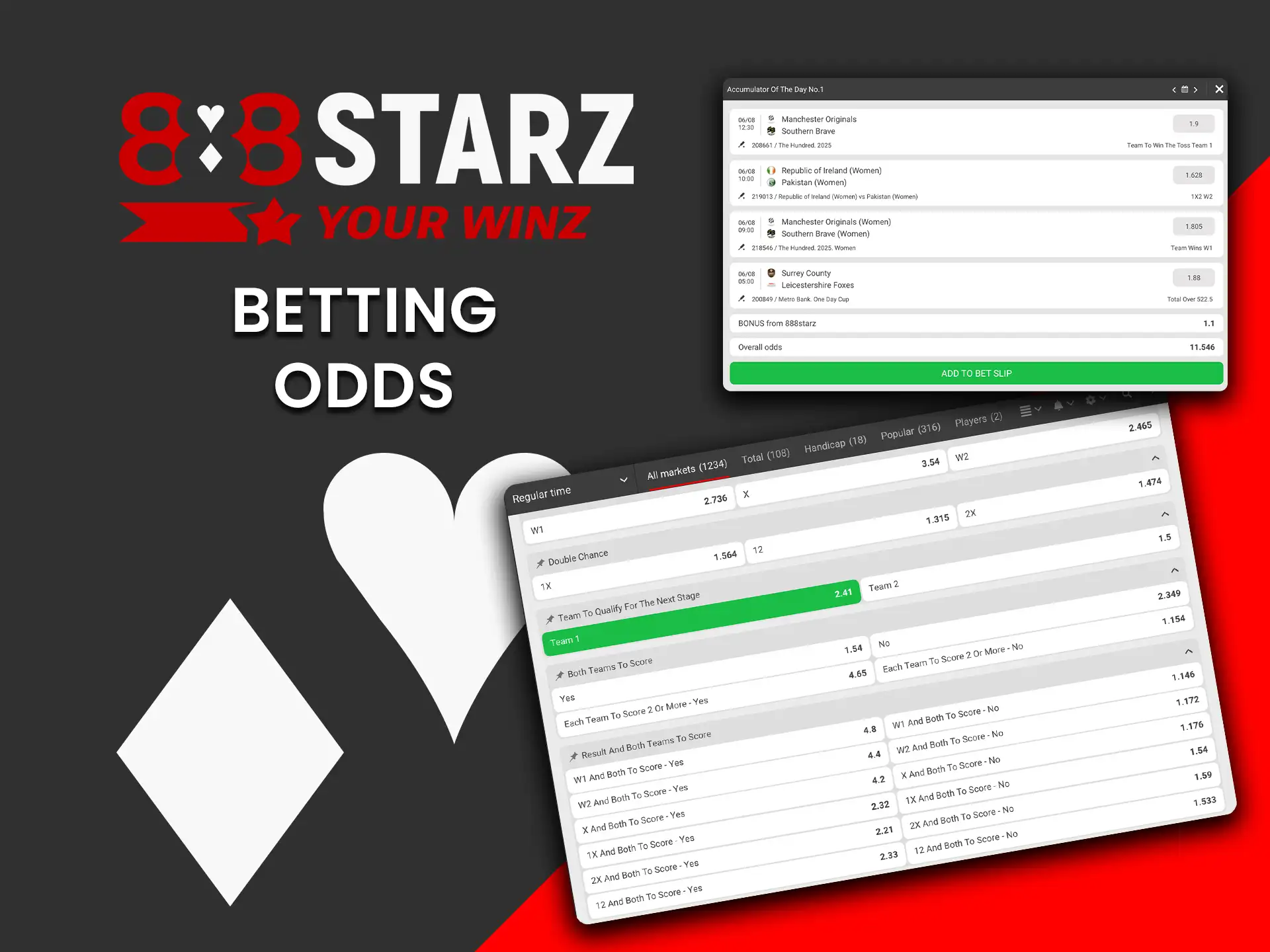 Take advantage of high betting odds only at 888Starz.