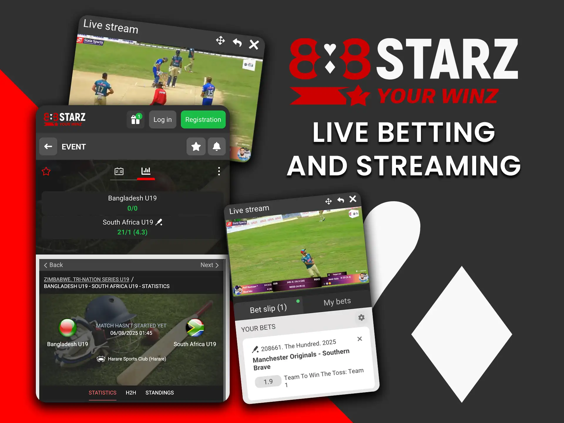 Enjoy real-time betting and live streaming on 888Starz.