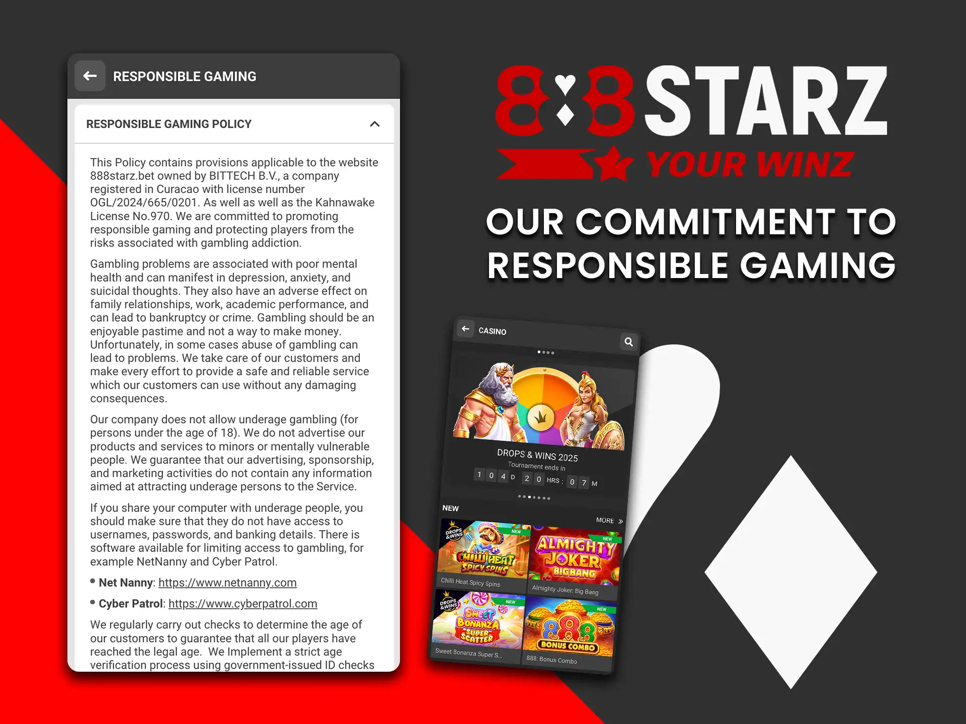 Join 888Starz and bet responsibly with full transparency.