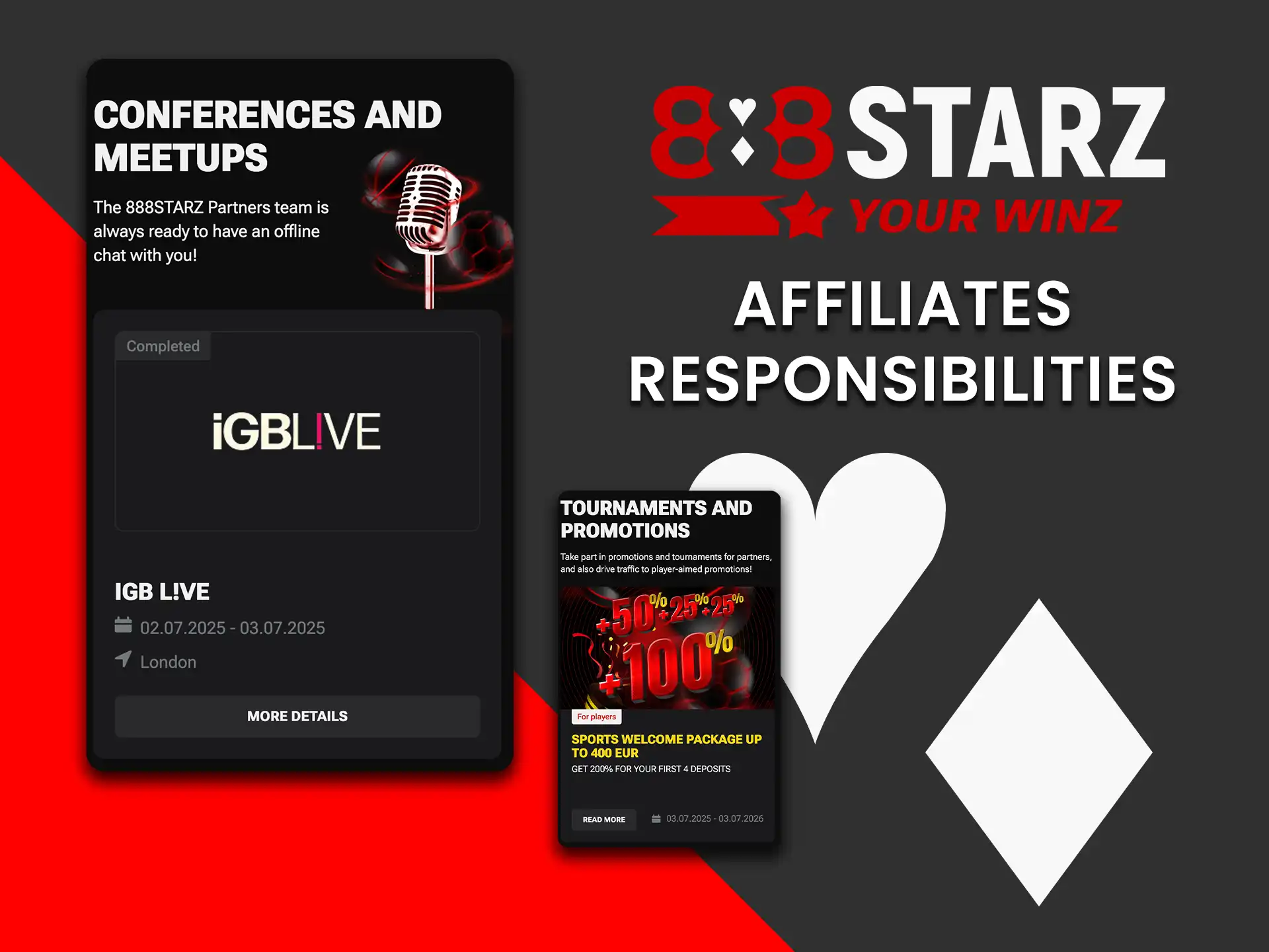 Understand your responsibilities as an official 888Starz affiliate.