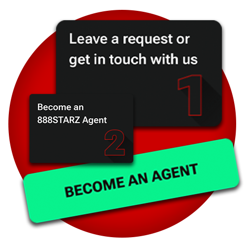 Fast registration process for becoming a 888Starz agent.