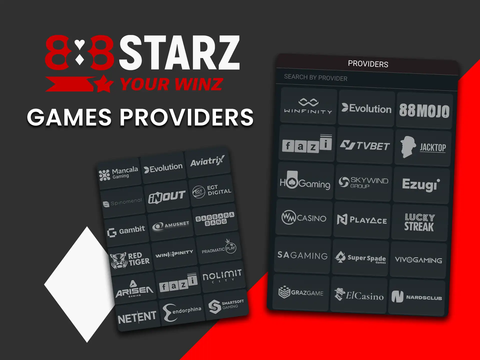 Meet top-rated game providers powering the 888Starz experience.