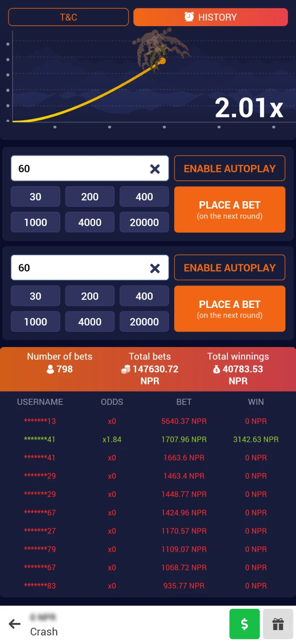 Secure your winnings before the plane blows up in Crash at 888Starz.