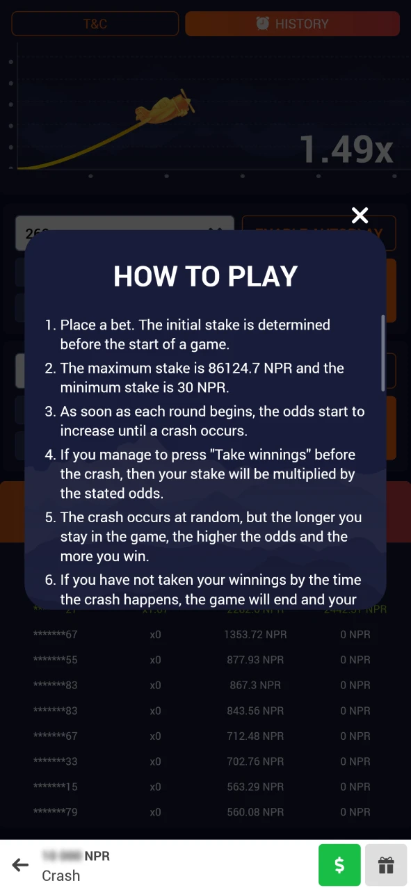 Study the rules of Crash to improve your gameplay at 888Starz.