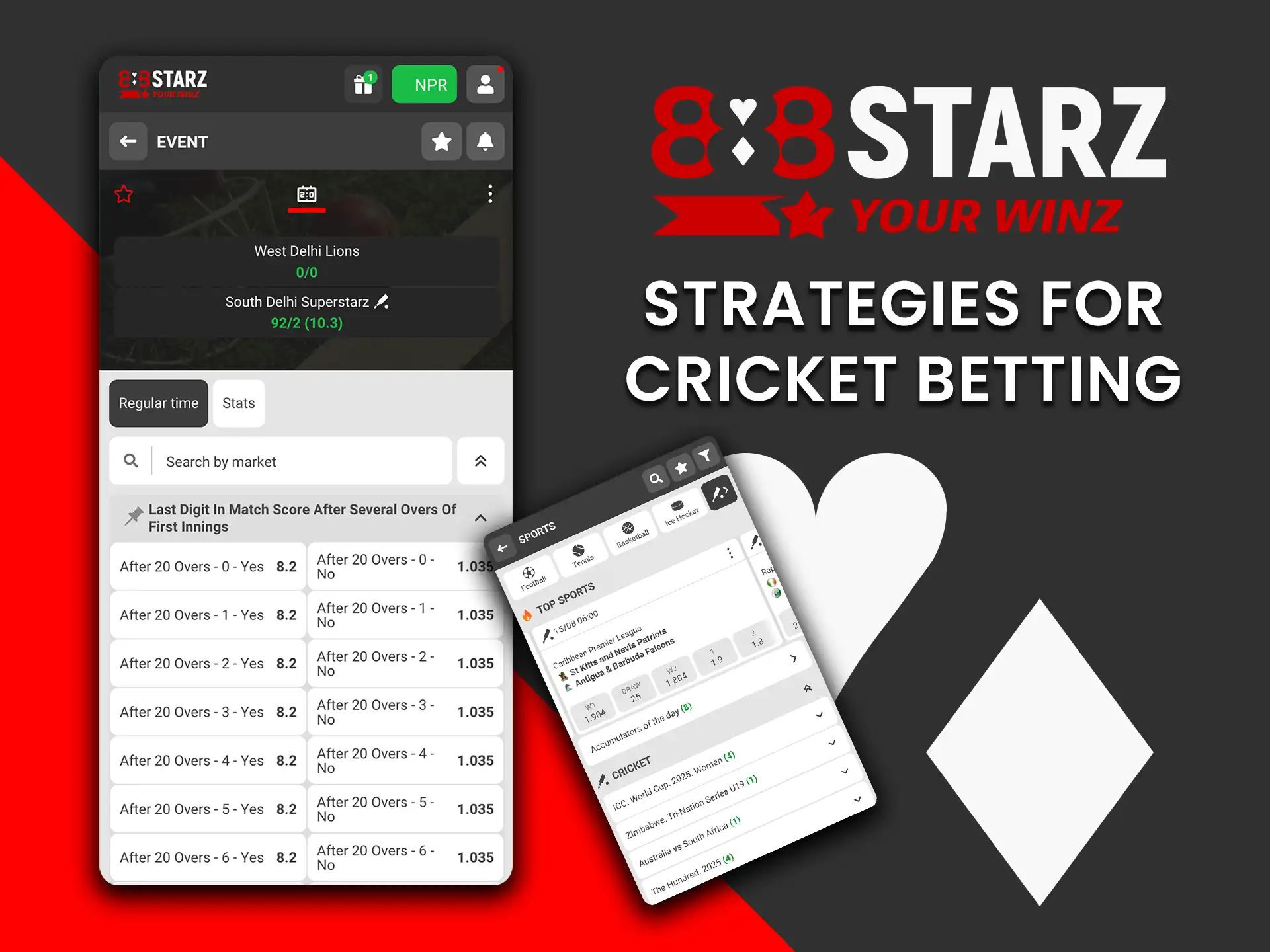 Use smart strategies and boost your success in 888Starz cricket betting.