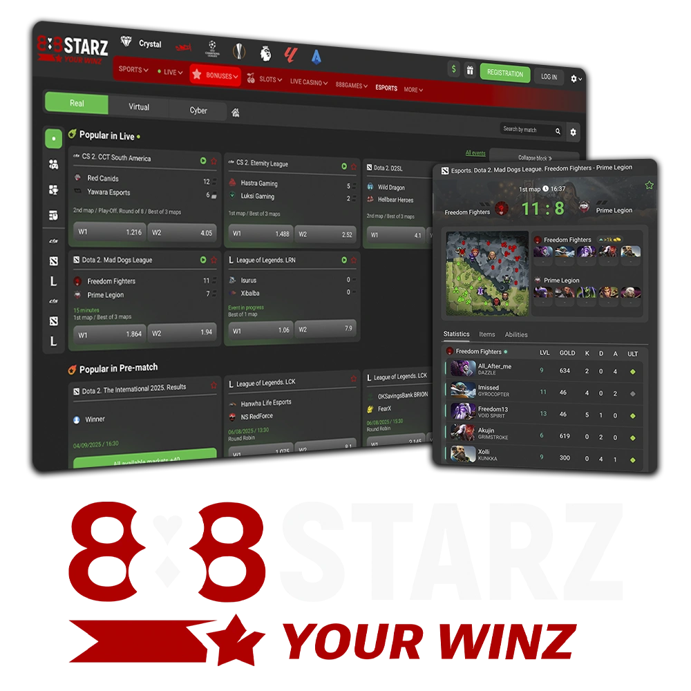 Dive into 888Starz esports betting in Nepal and win big.