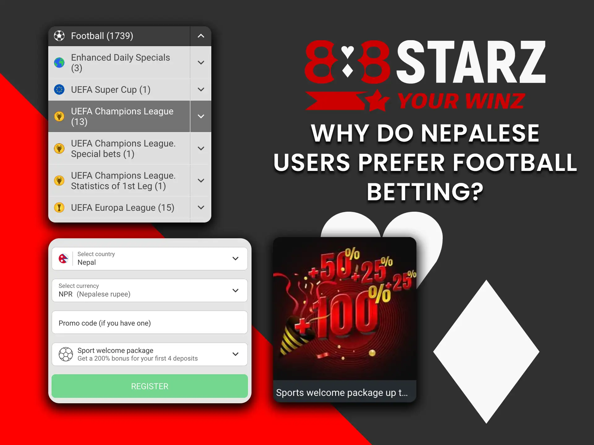 Nepalese users choose 888Starz for football betting because it pays off.