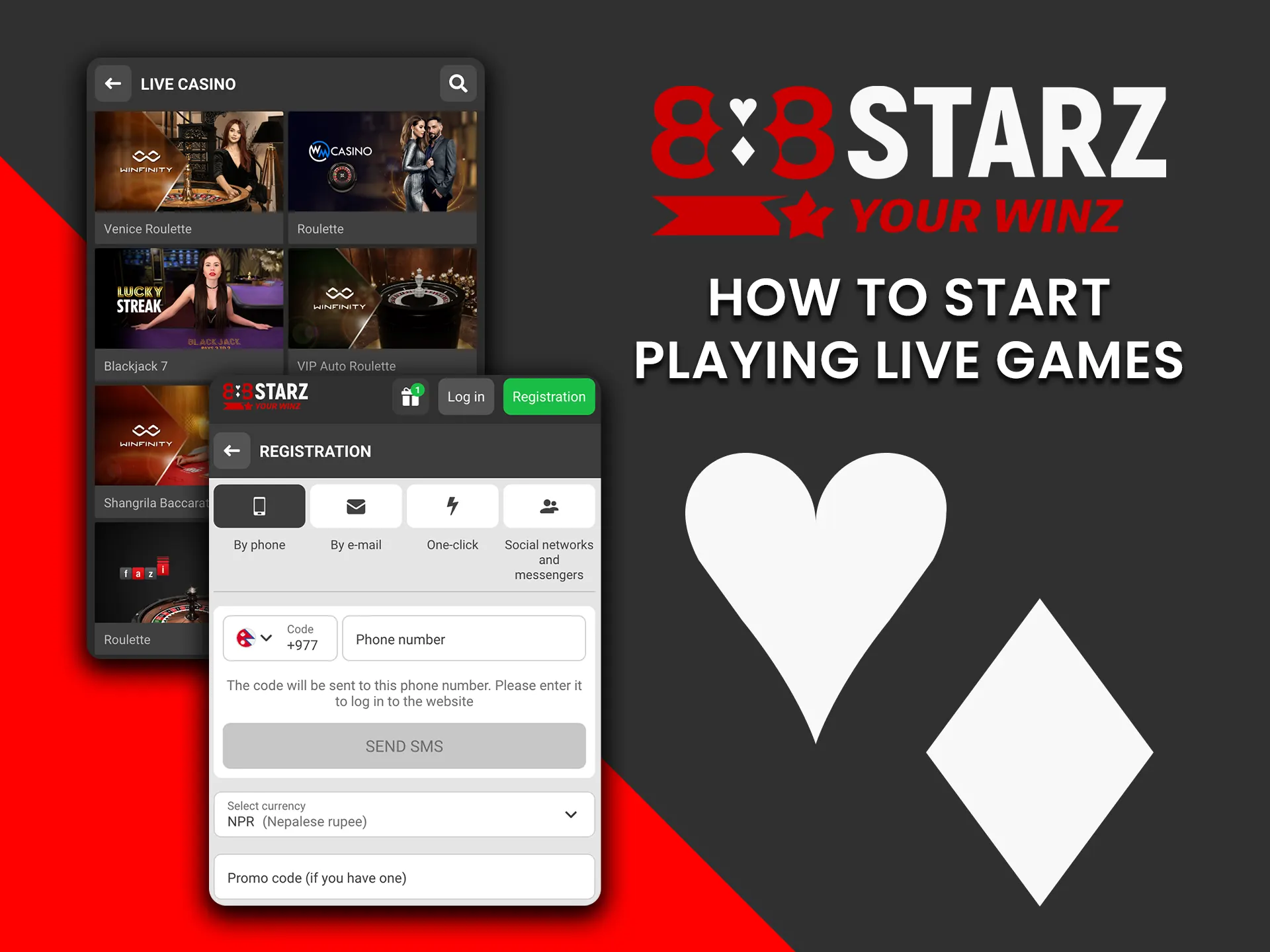 How to start playing live games at 888Starz.