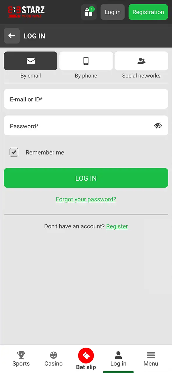 Authorise on the 888Starz website and unlock your full gaming access.