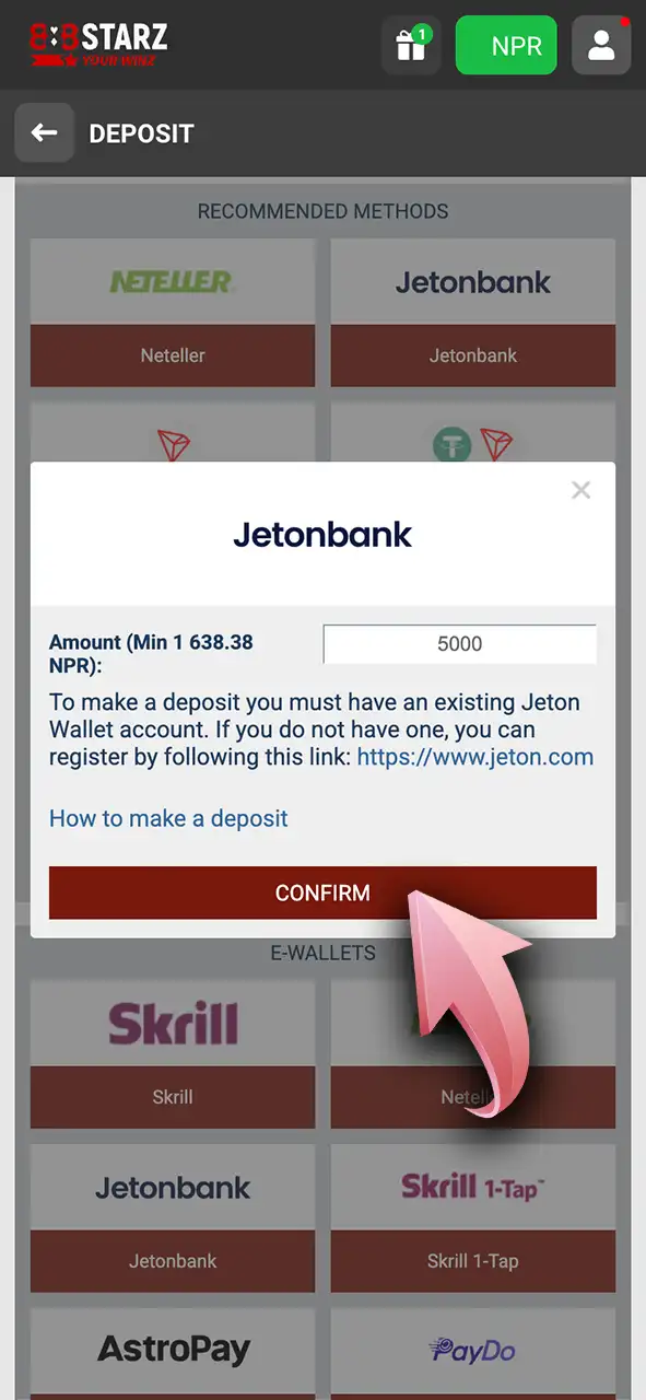 Confirm and complete the transaction to start playing instantly.