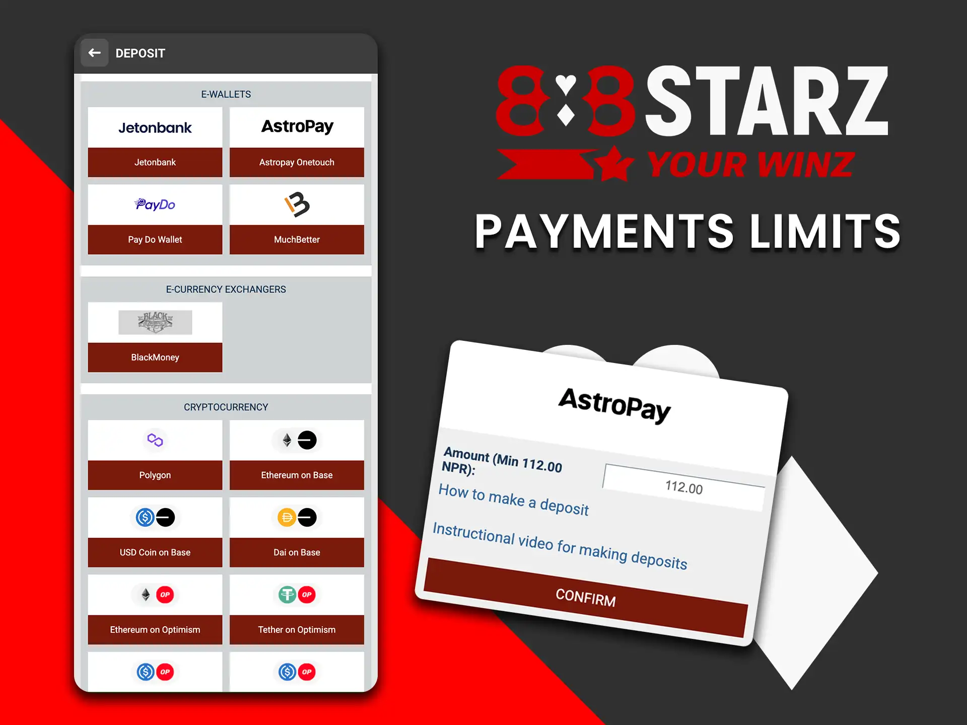 Know the 888Starz payment limits before depositing or withdrawing.